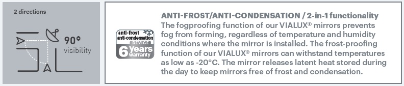 Traffic Mirrors -Stainless Steel, Anti-Frost & Anti-Condensation - GRAPHIC